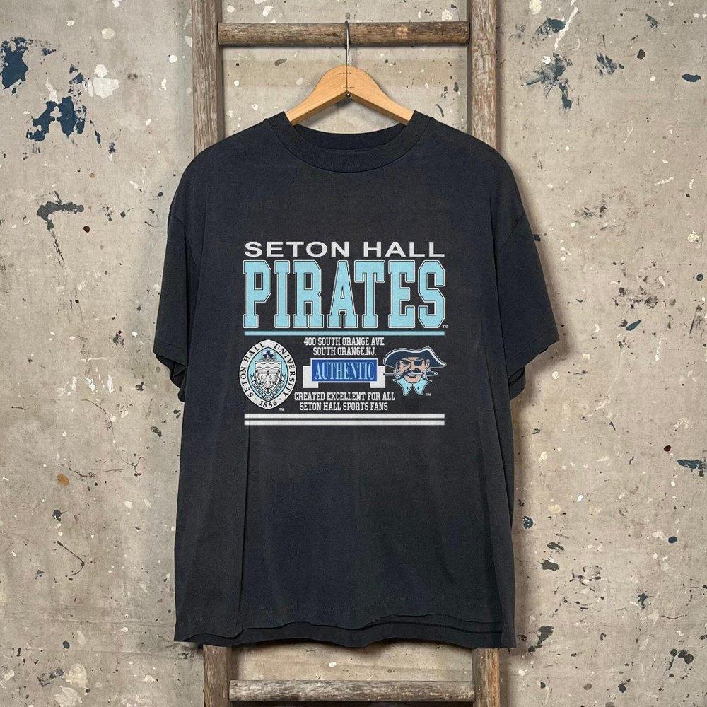 Retro 90S Seton Hall University Pirates Authentic Seton Hall Shirt 90S Retro